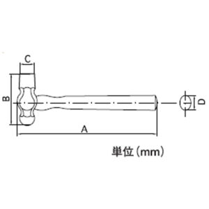 防爆仕様の片手ハンマー図面
