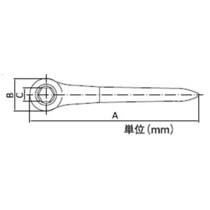 防爆仕様のラチェットレンチ図面