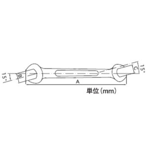 防爆仕様の両口スパナ図面