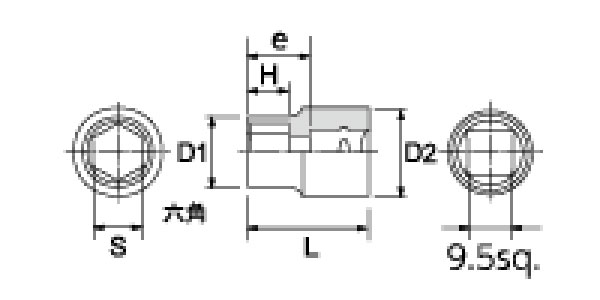 9_5sqソケットb3図面